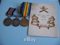 WWI medal group Military Medal Machine Gun Corps Gloucester Regiment