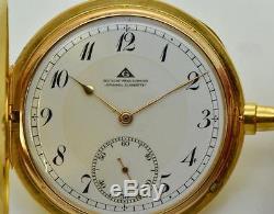 WWI pilot's 14k gold Deutsche Präzisions-Uhrenfabrik Original Glashütte watch