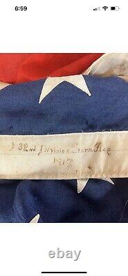 WW I 32nd Division Signed Flag Corporal R Ward