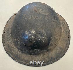 WW I Red Diamond 5th Infantry Division Brodie Helmet 100% Original Complete