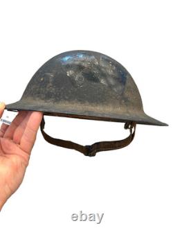 WW I Red Diamond 5th Infantry Division Brodie Helmet 100% Original Complete