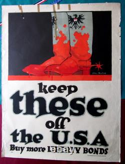 WW I U. S. War Effort Poster Original Antique