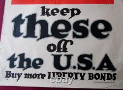 WW I U. S. War Effort Poster Original Antique
