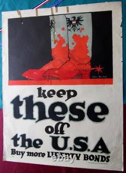 WW I U. S. War Effort Poster Original Antique