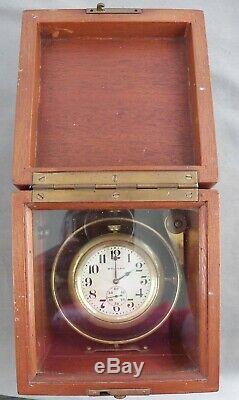 Waltham Gimballed Chronometer Watch with Box, 21J, WWI