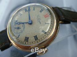 Waltham Trench military dial watch c1900 antique Boer WW1 works well VGUC