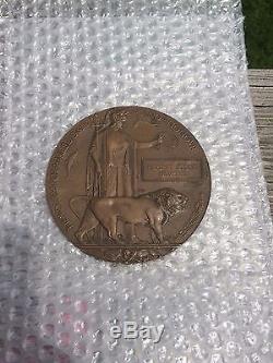 World War 1 Bronze Memorial Plaque Herbert Stone Haverly Born in N. S. 1885