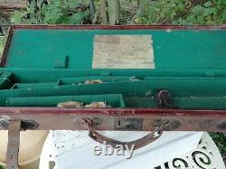 World War 1 Empty Rifle Hard Case Brown Canvas Leather Straps LNER Labels