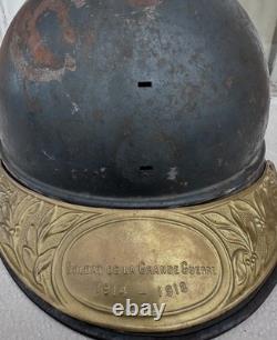 World War 1 French Veteran Chaplain's Adrian Helmet