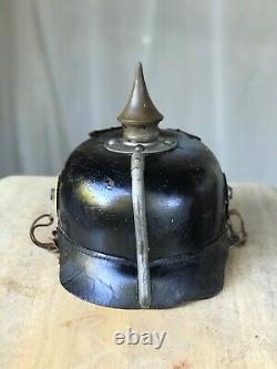 World War 1 German Pickelhaube Leather Infantry Helmet Battlefield Trophy