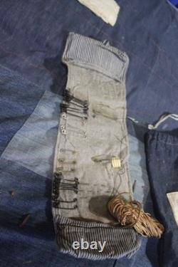World War 1 Machinist Mate Indigo Denim Sewing Kit U. S. Navy / Ray P. Cass
