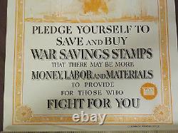 World War 1 Original National War Savings Day Bald Eagle Liberty Torch Poster