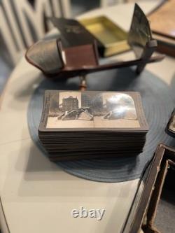 World War 1 Through The Stereoscope in Original Box that locks. RARE 64 cards