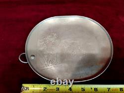 World War 1 Trench Art Mess Kit Lid Patriotic Kilroy