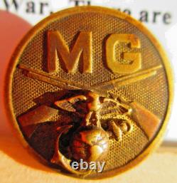 World War 1 USMC Trenched Machine Gun Battalion Collar Disk, NR