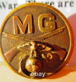 World War 1 USMC Trenched Machine Gun Battalion Collar Disk, NR
