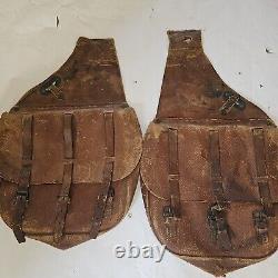 World War 1 US Cavalry Saddle Bags Marked US Spalding 1917 W. W. P
