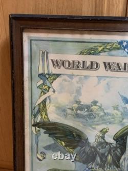 World War 1 WWI Discharge Poster IN THE SERVICE NATION 2nd Cavalry TX DAN SMITH