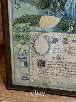 World War 1 WWI Discharge Poster IN THE SERVICE NATION 2nd Cavalry TX DAN SMITH