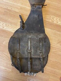 World War 1 leather U. S. Calvary Saddle Bags, 323rd Machine Gun Battalion