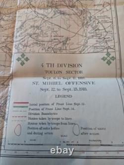 World War I Campaign Maps 1918, Lot Of 5, Book 1920, History Of 4th Division, Great