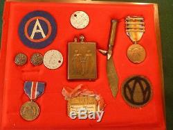 World War I Display Collection Of Harry Meese 35th Infantry Division- Missouri
