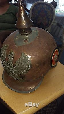 World War I German Pickelhaube Helmet. Authentic. Officer