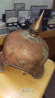 World War I German Pickelhaube Helmet. Authentic. Officer