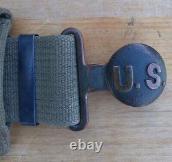 World War I Model 1910 Garrison Belt for Enlisted Men WWI WW1
