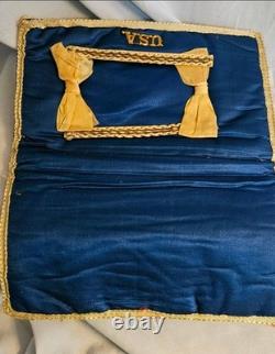 World War I Patriotic Silk Textile Set Banner & Pillow Cover (c. 1917-1919)