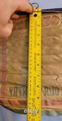 World War I Patriotic Silk Textile Set Banner & Pillow Cover (c. 1917-1919)