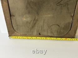 World War I Soldier Photograph with Convex Glass Frame War History As Is