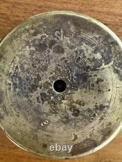 World War I Trench Art Vases Pair 1914 & 1915 Floral Relief Shell Casings