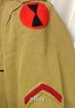 World War I Tunic, Cotton, Summer, 7th Infantry Division, EM, Medical