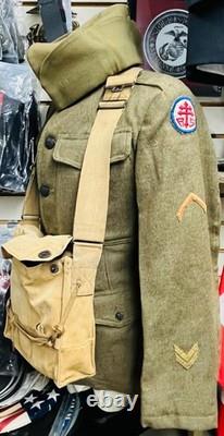 World War I US Army uniform, 80th Infantry Division, Blue Ridge, TUNC, With Bag
