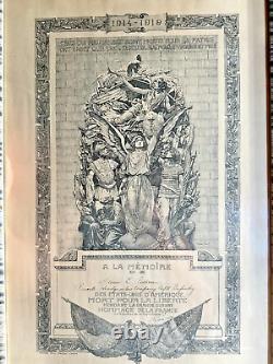 World War I WWI A La Memoire KIA Certificate Glen E. Pedersen SPENCER IOWA IA