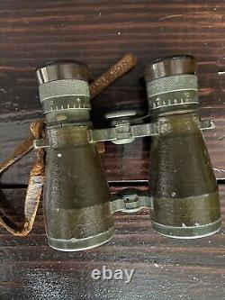 World War I WWI Captured German NCO Spindles & Hoyet O9 Binoculars