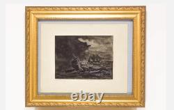 World War I WWI Imperial German Navy U-Boat Submarine Attacking 1920 Painting