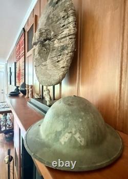 World War I WWI WW1 US Army M1917 Doughboy Helmet & Leather Liner Private Rank