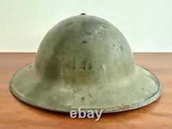World War I WWI WW1 US Army M1917 Doughboy Helmet & Leather Liner Private Rank