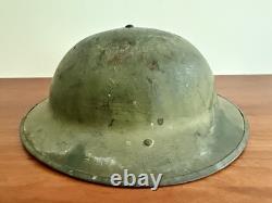 World War I WWI WW1 US Army M1917 Doughboy Helmet & Leather Liner Private Rank