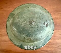 World War I WWI WW1 US Army M1917 Doughboy Helmet & Leather Liner Private Rank