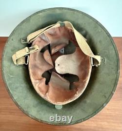 World War I WWI WW1 US Army M1917 Doughboy Helmet & Leather Liner Private Rank