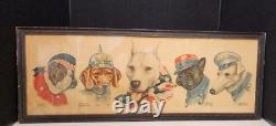 World War I propaganda poster dog breeds representing their countries WW1