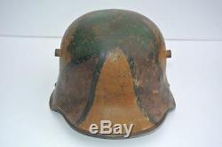World War One Grouping M16 Camouflage CAMO Helmet WW1 with US Vet's Helmet