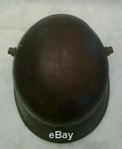 World War One Imperial German 1916 Helmet Stahlhelm. Original with Chinstrap