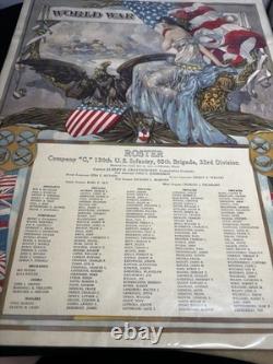 World War One Roster for Company'G,' 130th U. S. Infantry, 33rd Division