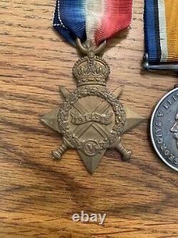 World War One Trio Of Medals Antique Original