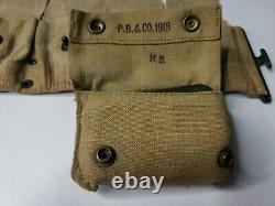 World War One U. S. Army Bar Belt 1918 Round flap belt, walking fire belt