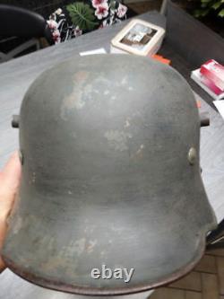 World War One WWI German M18 Helmet in Field Grey chin strap liner